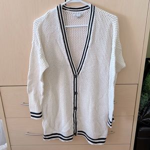 American Eagle Outfitters Cream Jock Cardigan